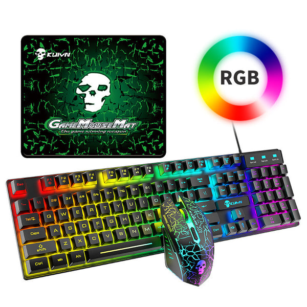 مجموعة لوحة المفاتيح والفأرة المضيئة T6RGB من Kuiying