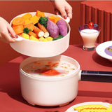 Colorful Jingding Multifunctional Electric Cooking Pot Household Electric Cooking Noodles Small Electric Pot