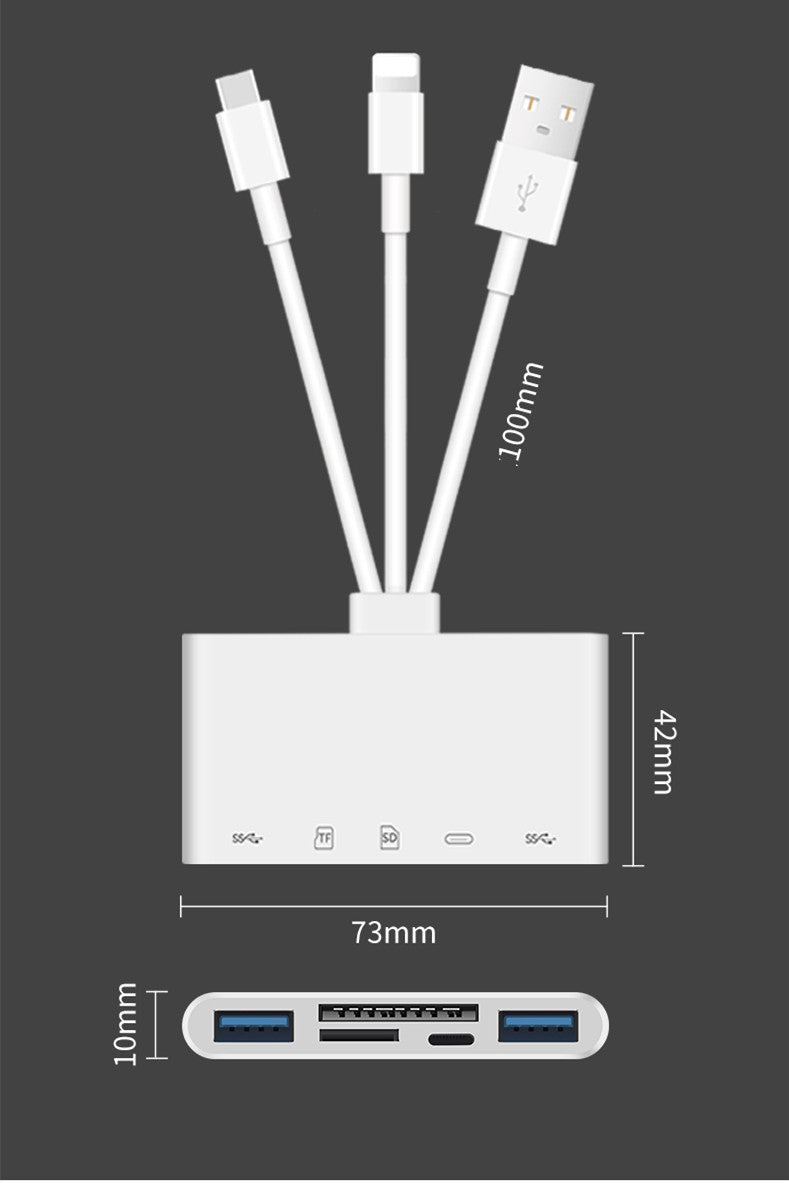 Three-in-one Multi-function IPad Camera OTG Adapter