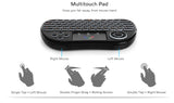 H9 Wireless Backlit Colorful Touch Remote Control Keyboard